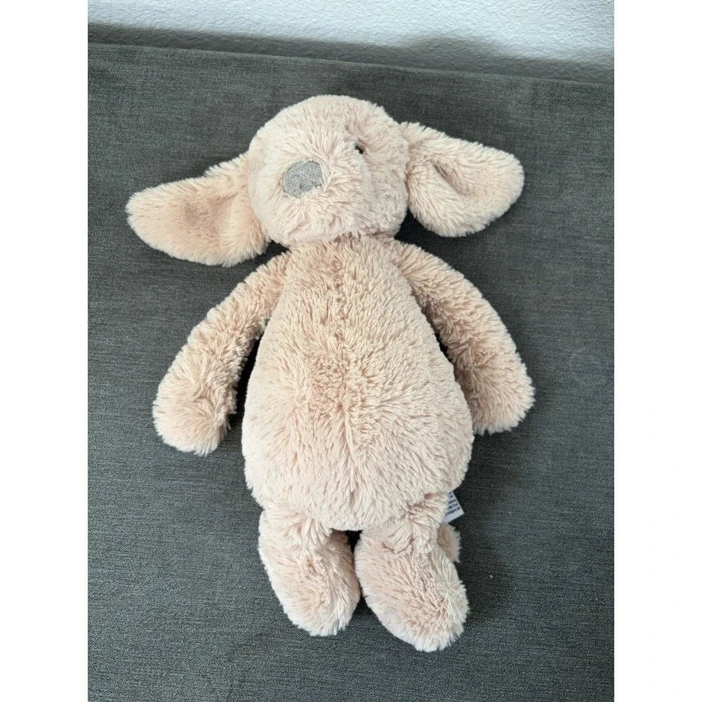 Jellycat Bashful Luxe Puppy Orlando Gold Tag, Shimmer Nose 12